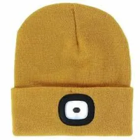 DM Merchandising Mustard Rechargeable LED Beanie